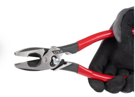 **Made in the USA Product** Milwaukee 9" Lineman's Pliers w/Crimper & Bolt Cutter, Dipped Handle