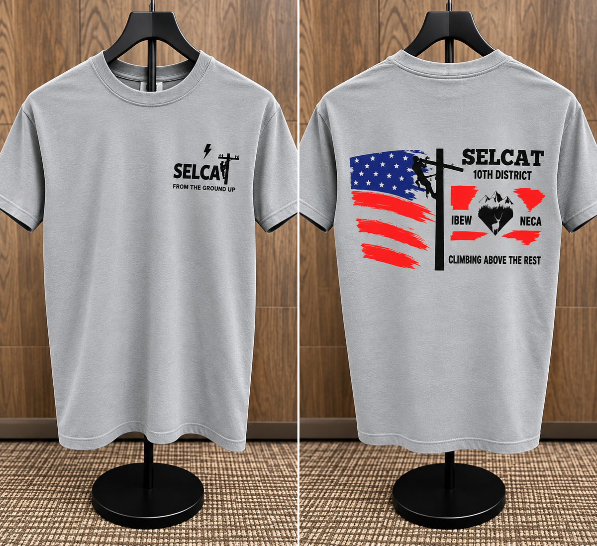 SELCAT 10th District logo short sleeve T-shirt