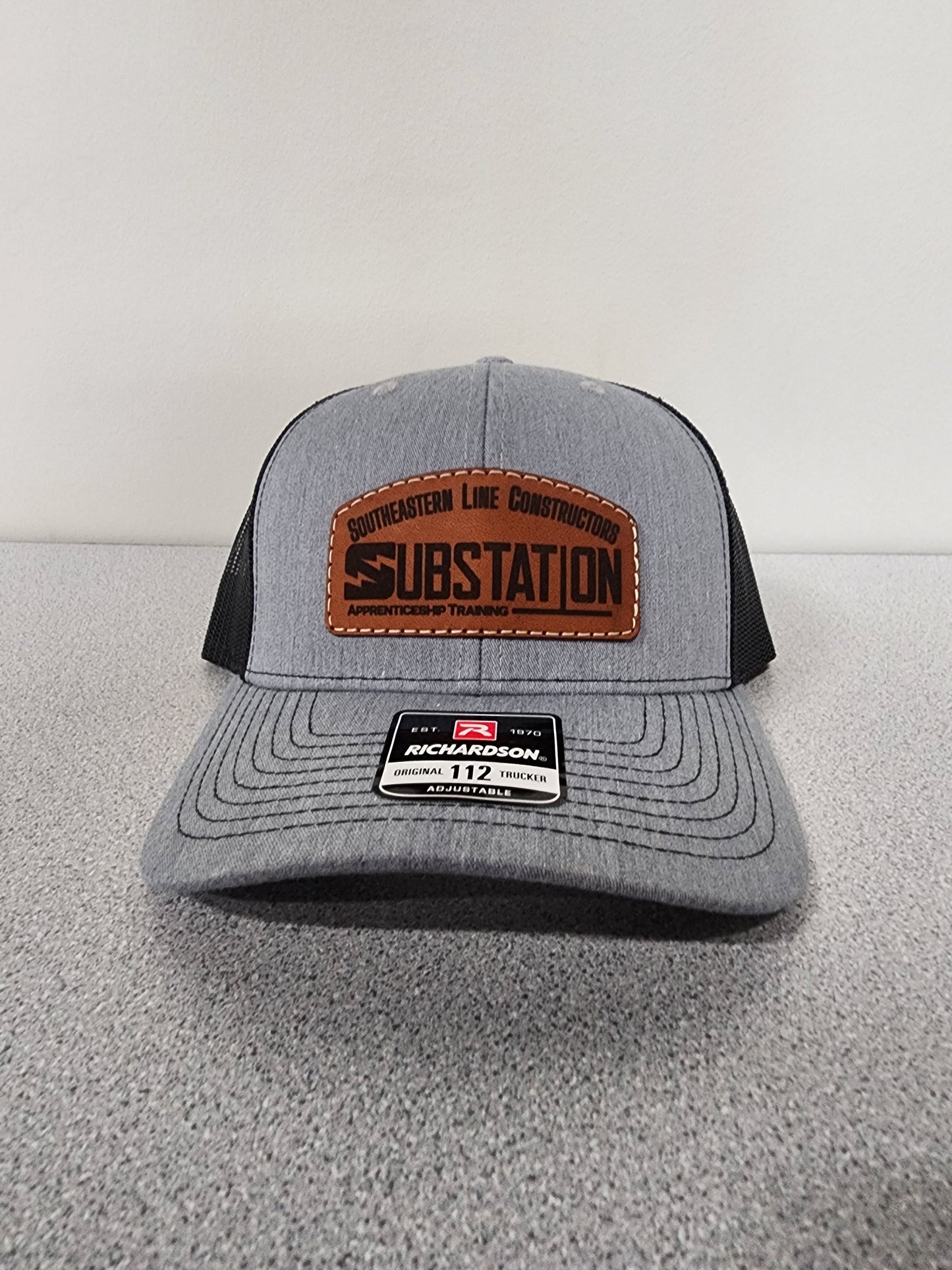 Adult Size SELCAT Substation Logo Leather Patch Richardson 112 Hat