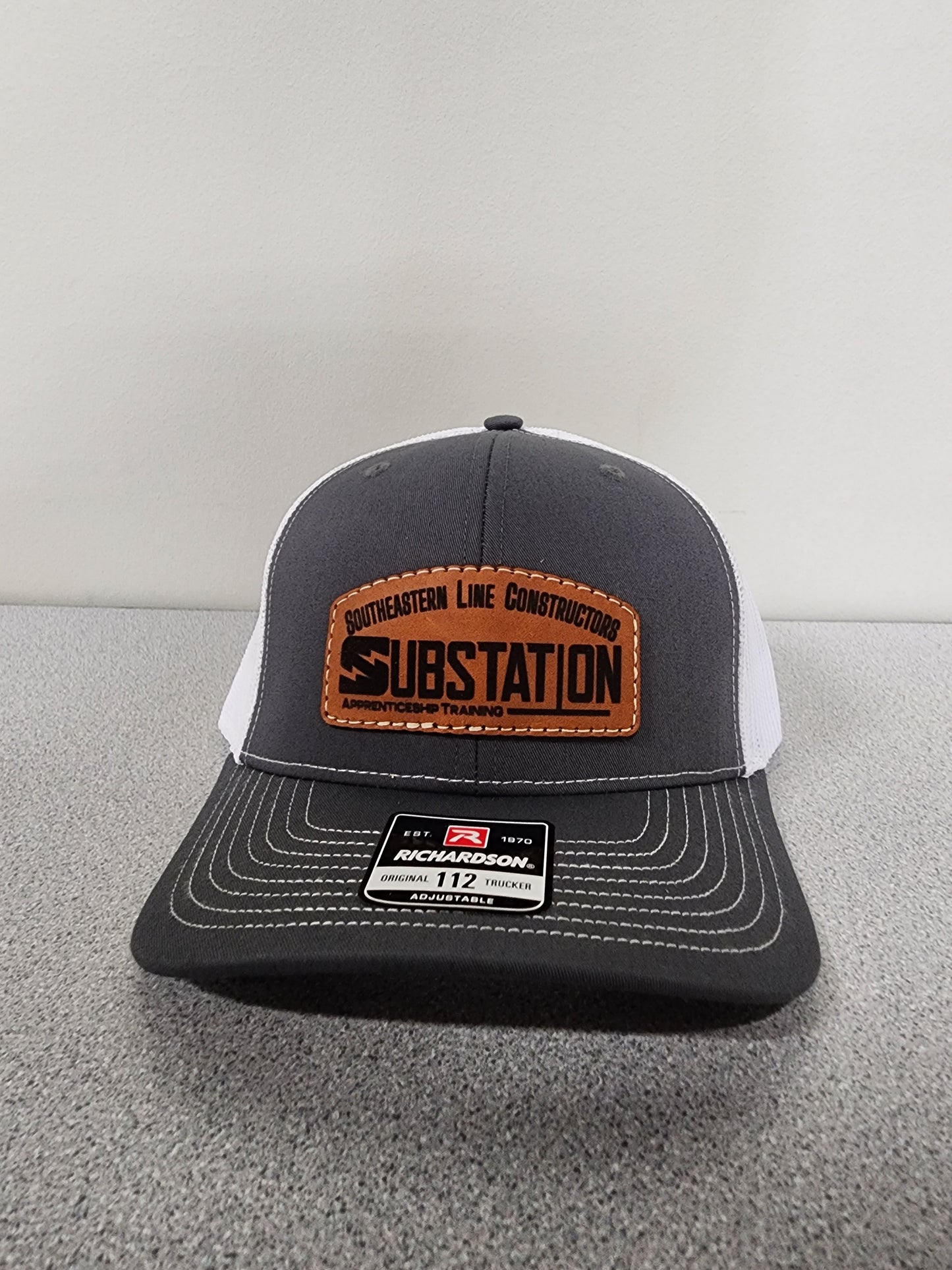 Adult Size SELCAT Substation Logo Leather Patch Richardson 112 Hat