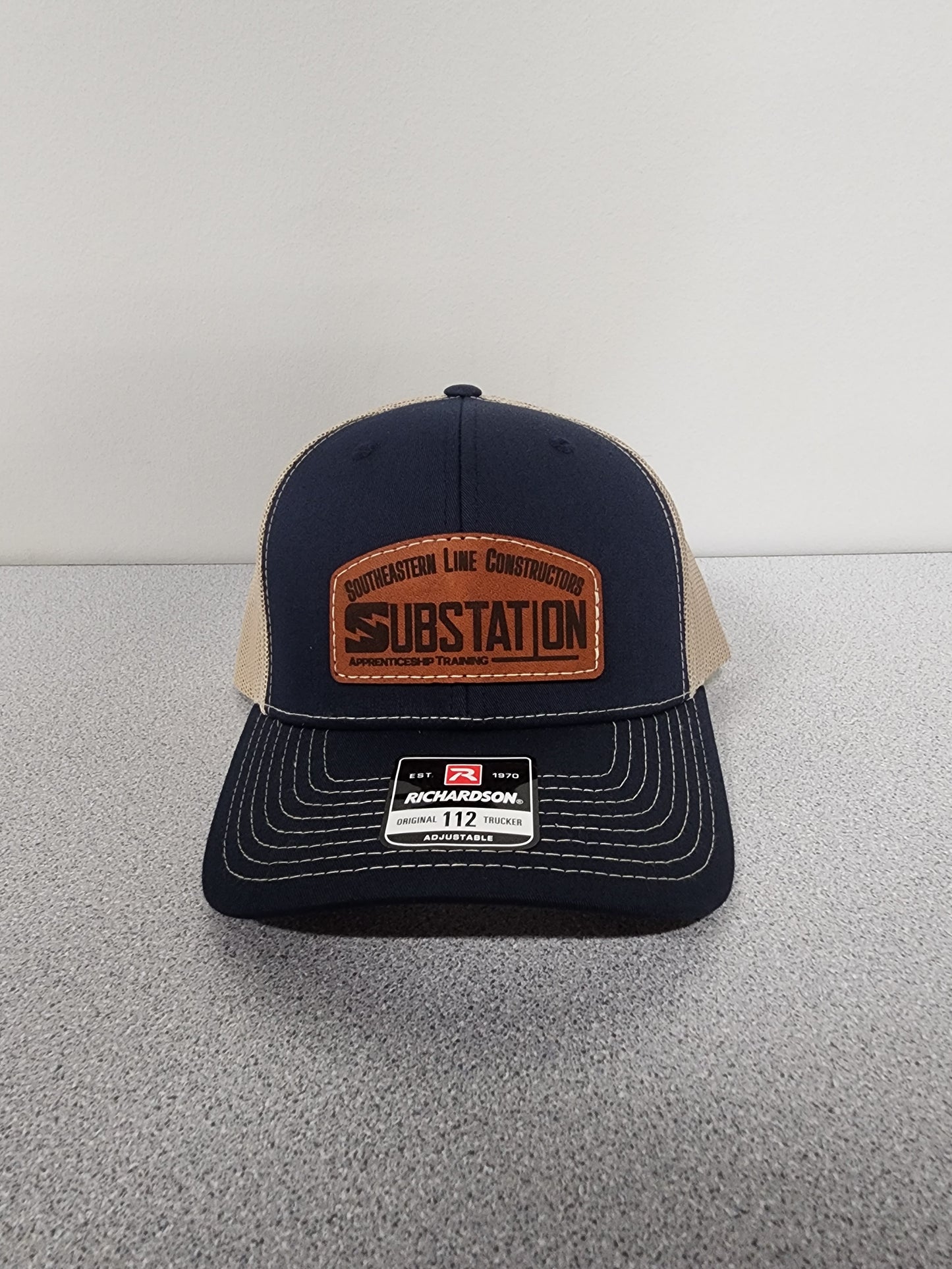 Adult Size SELCAT Substation Logo Leather Patch Richardson 112 Hat