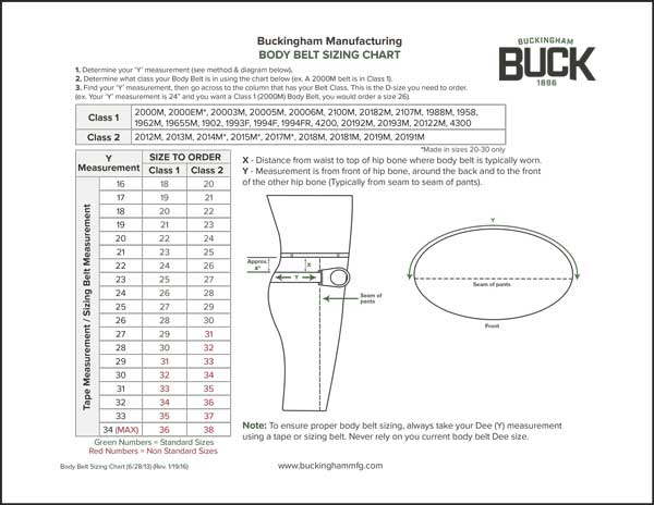 Buckingham ADJUSTABLE BUCK MOBILITY™ BELT -Medium