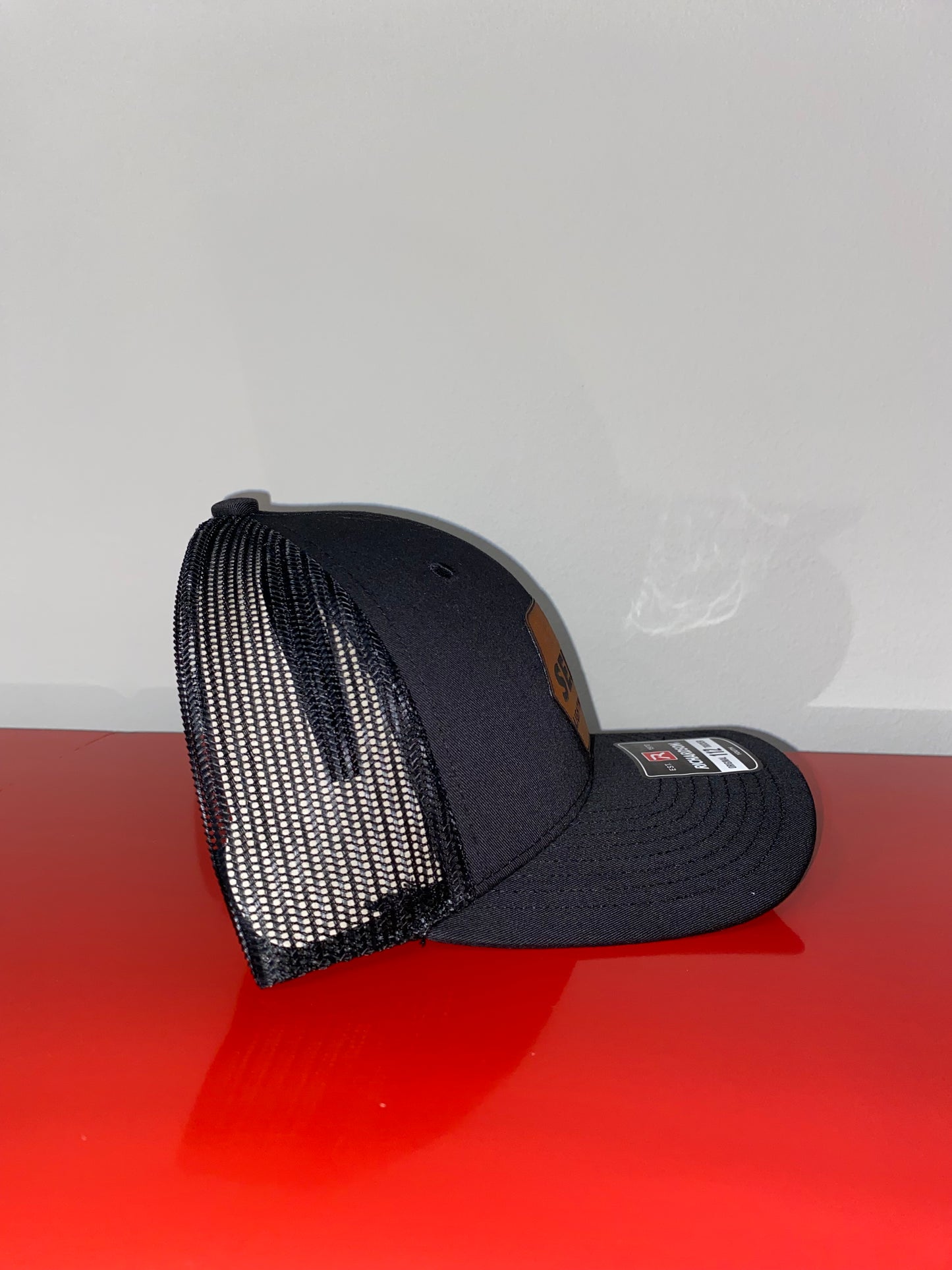 Youth Size SELCAT Lighting the Future Richardson 112 with leather patch Black/Black Hat