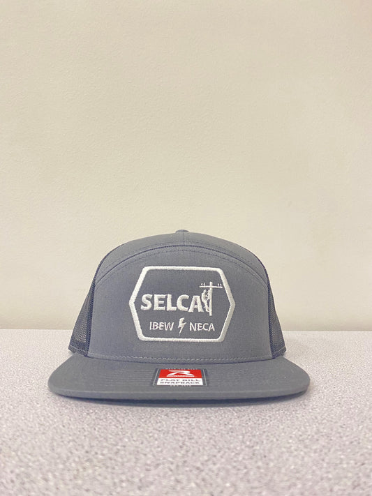 Adult Size SELCAT Logo Hat Dark Gray/Black